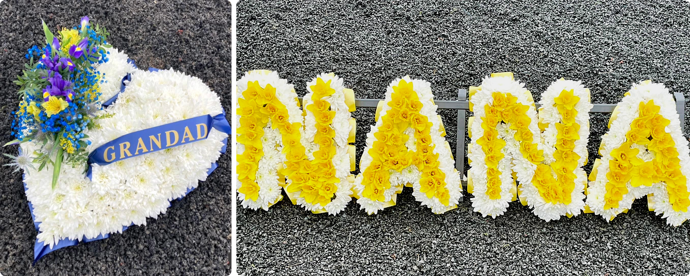 Funeral flowers from Flowerama Design in Minsterworth